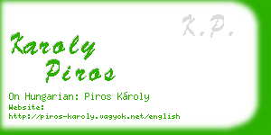 karoly piros business card